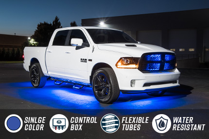 Blue Flexible Slimline LED Truck Underbody Lighting Kit