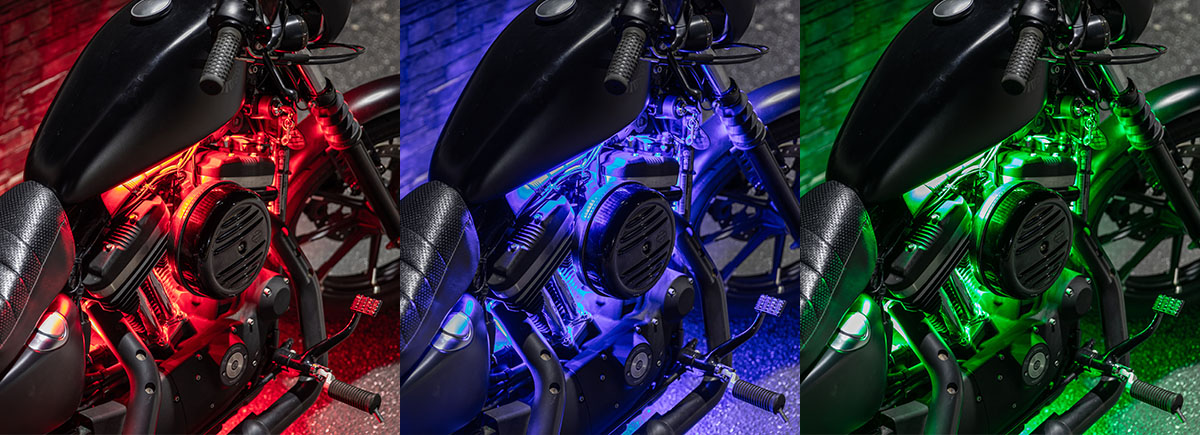 Advanced Million Color Sportster Lighting Kit Colors