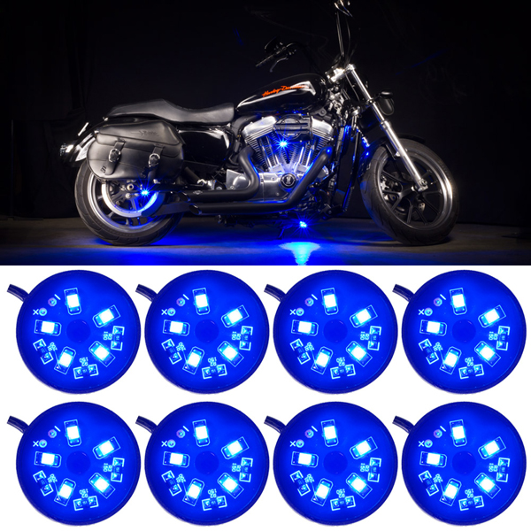 LEDGlow  Orange LED Pod Lights For Motorcycles and ATVs